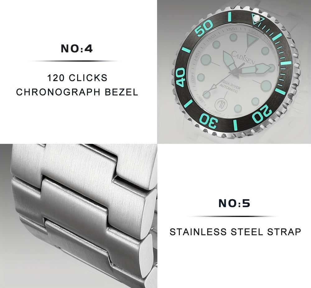 CADISEN AQUA DIVER New Brand Luxury Men Watches