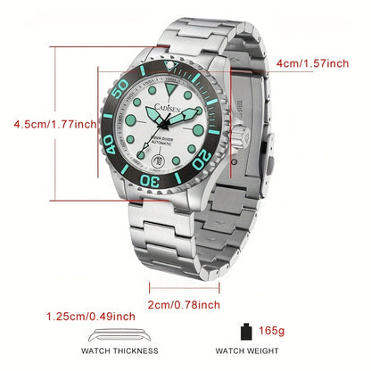 CADISEN AQUA DIVER New Brand Luxury Men Watches