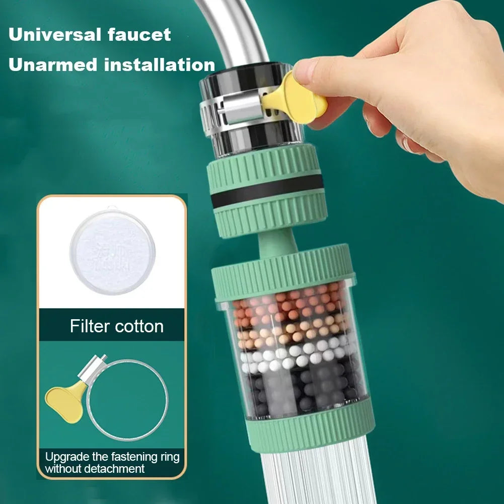 6 Layers Water Filter Tap Purifier 360Degree Rotation Water Saving Bubbler
