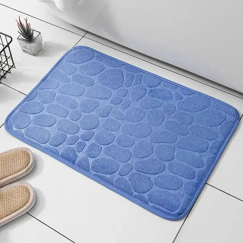 1pc embossed fiber carpet, bathroom living room anti slip mat, pebble floor mat,