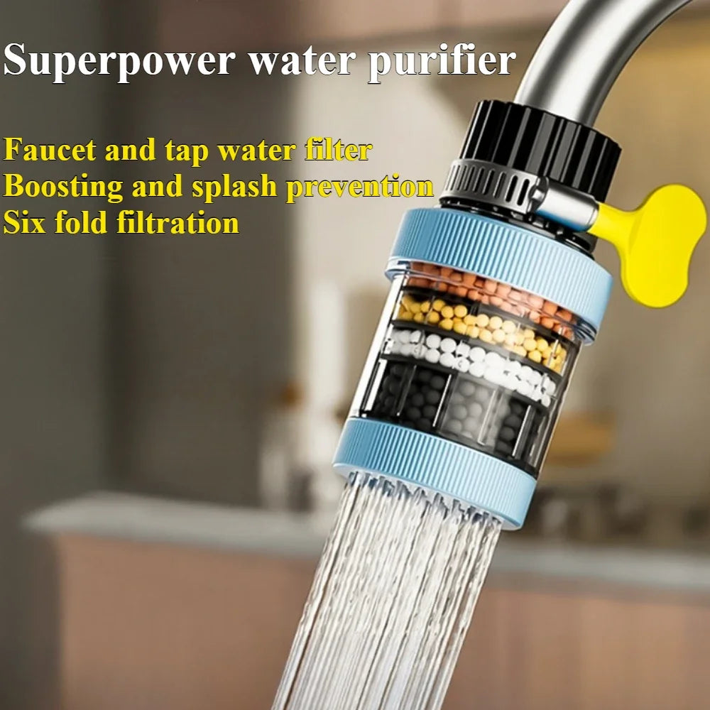6 Layers Water Filter Tap Purifier 360Degree Rotation Water Saving Bubbler