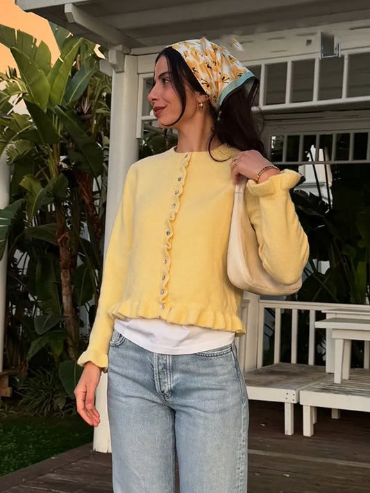 HH Women Autumn Casual Knitted Long Sleeve Cardigan Female New Fashion