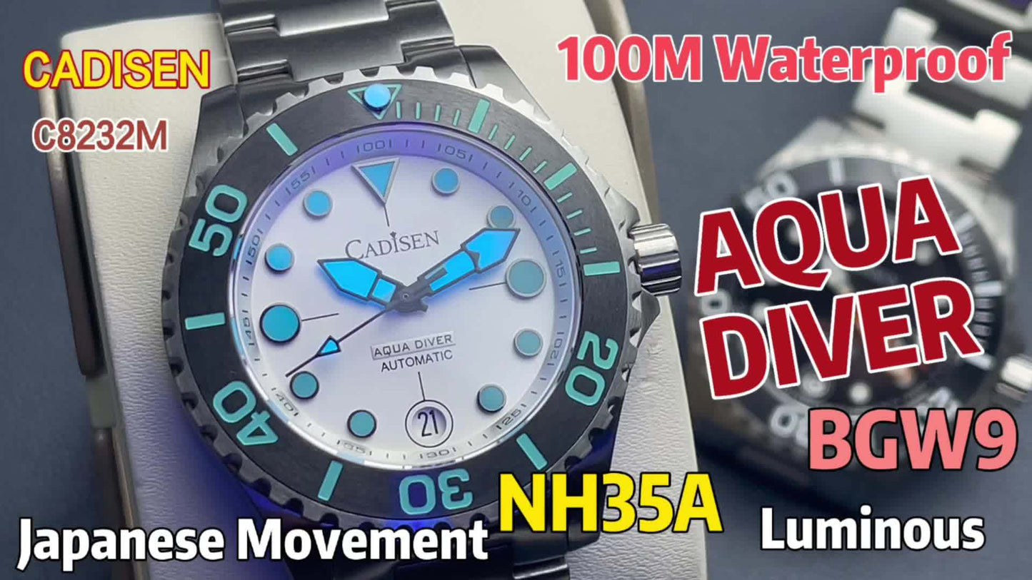 CADISEN AQUA DIVER New Brand Luxury Men Watches